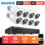 8CH POE NVR 1080P IP Network Security Audio Camera System Outdoor Metal Housing
