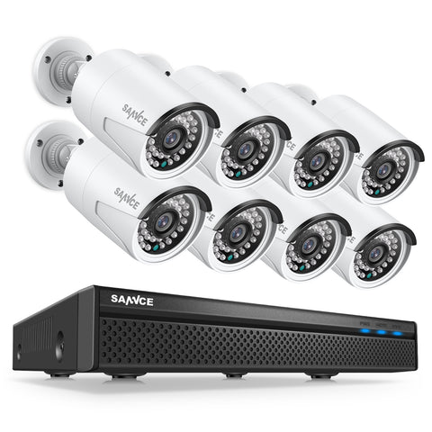 8CH POE NVR 1080P IP Network Security Audio Camera System Outdoor Metal Housing
