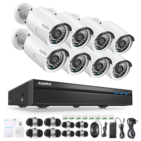 8CH POE NVR 1080P IP Network Security Audio Camera System Outdoor Metal Housing