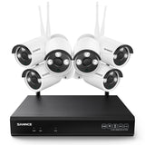 3MP 8-Channel Wireless Security Camera System, 5MP NVR, Audio Recording, IP66 Waterproof, Smart AI Human Detection, Work With Alexa