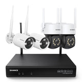 5MP 8-Channel Wireless PT Security Camera System, Pan & Tilt, Two-Way Audio, IP66 Waterproof, Smart AI Human Detection, Work With Alexa