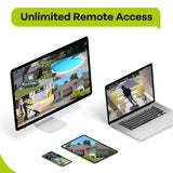 8 Channel 5MP PoE Security Camera System, 4K NVR & 4pcs 5MP Outdoor PoE IP Cameras, ONVIF Supported, H.265+, Audio Recording, Smart Motion Detection