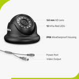 1080P 4 Channel DVR w/ 4pcs 2MP Outdoor Dome Security Camera System, 10.1’’ LCD Colorful Monitor